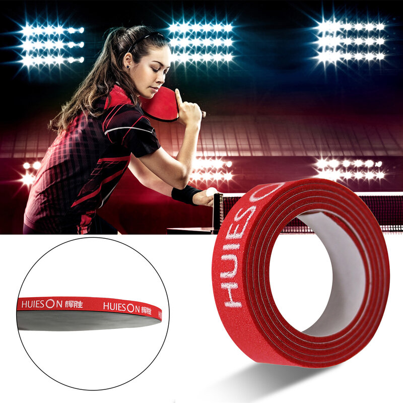 Tape Side Tennis Tape, esponja raquete de tênis de mesa Side Protector Bats, acessórios com espessura de 1-2mm, largura 9-10mm, vermelho, preto, azul