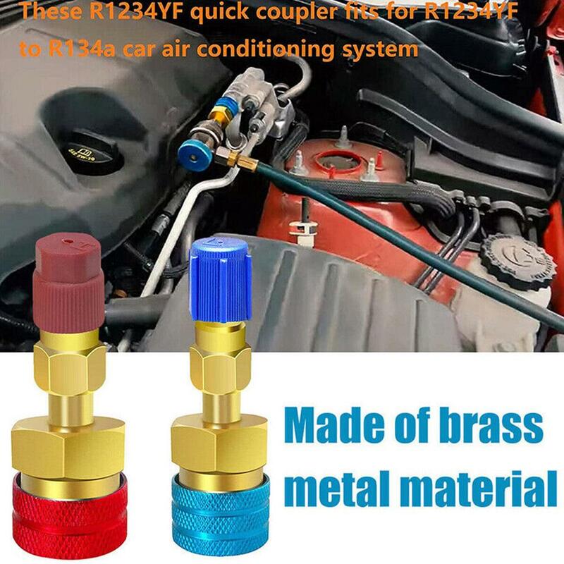 Adapter Quick Fitting Coupler For R1234YF To R134A High Low Side Adapter Fitting Connector Car Airconditioning Fitting Car Tools