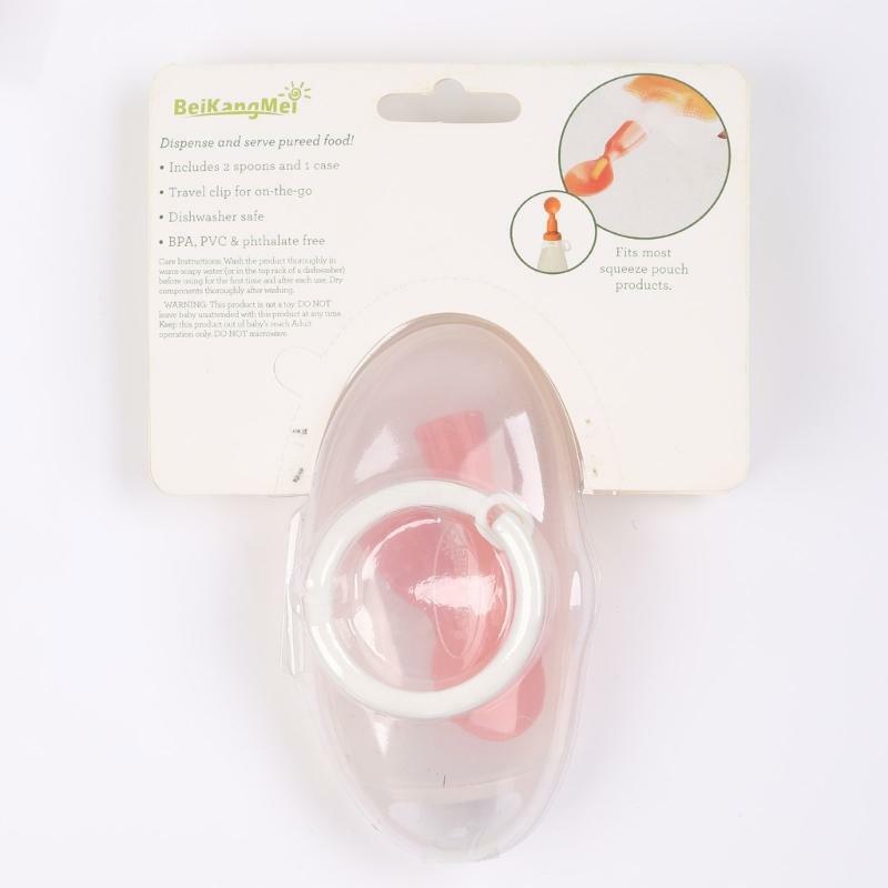 cuillère anneau dentition en PP pour bébé, cuillère anneau dentition d'entraînement pour 6 mois + couverts