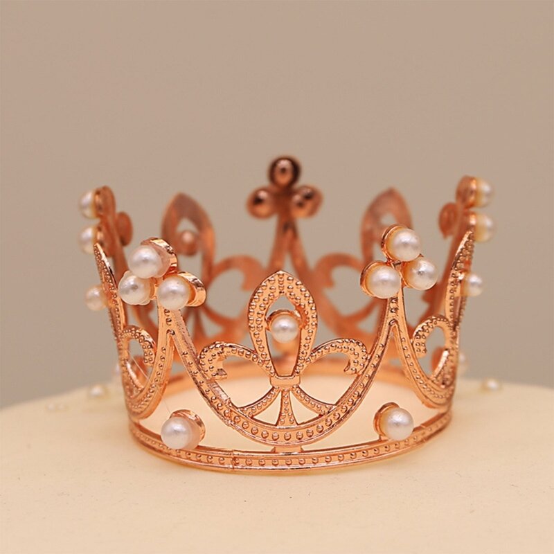 Newborn Photography Props Accessories Silvery Gold Pearl Crown Studio Baby Girl Photo Accessory  Infant Decoration