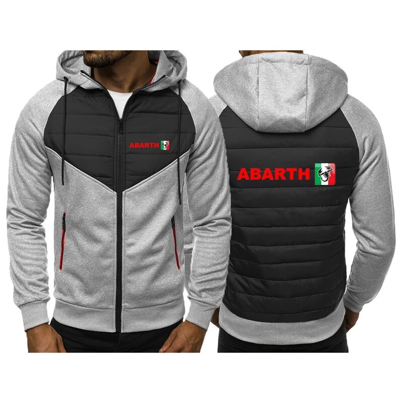 Abarth-Abrigo acolchado de algodón para hombre, ropa con capucha de tres colores, diseño de retales, mantiene el calor, novedad de otoño e invierno, 2024