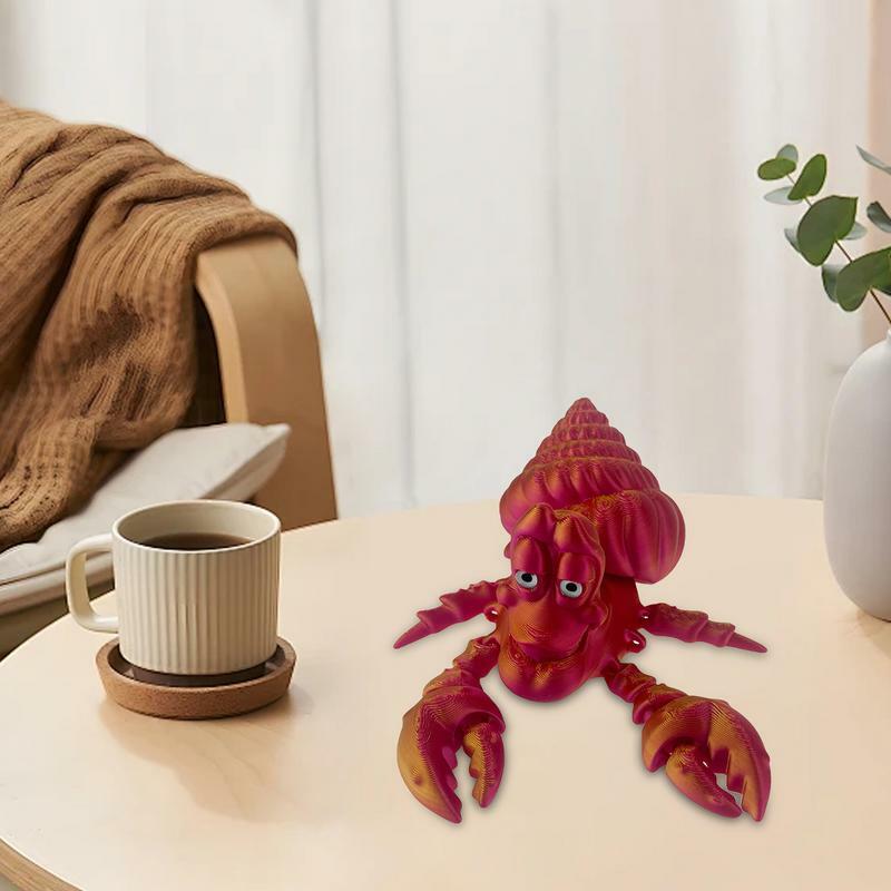 Modelo de cangrejo ermitaño, figura de Animal de playa, modelo de criatura marina, modelo de cangrejo del océano, decoraciones de cangrejo ermitaño, adorno de escritorio