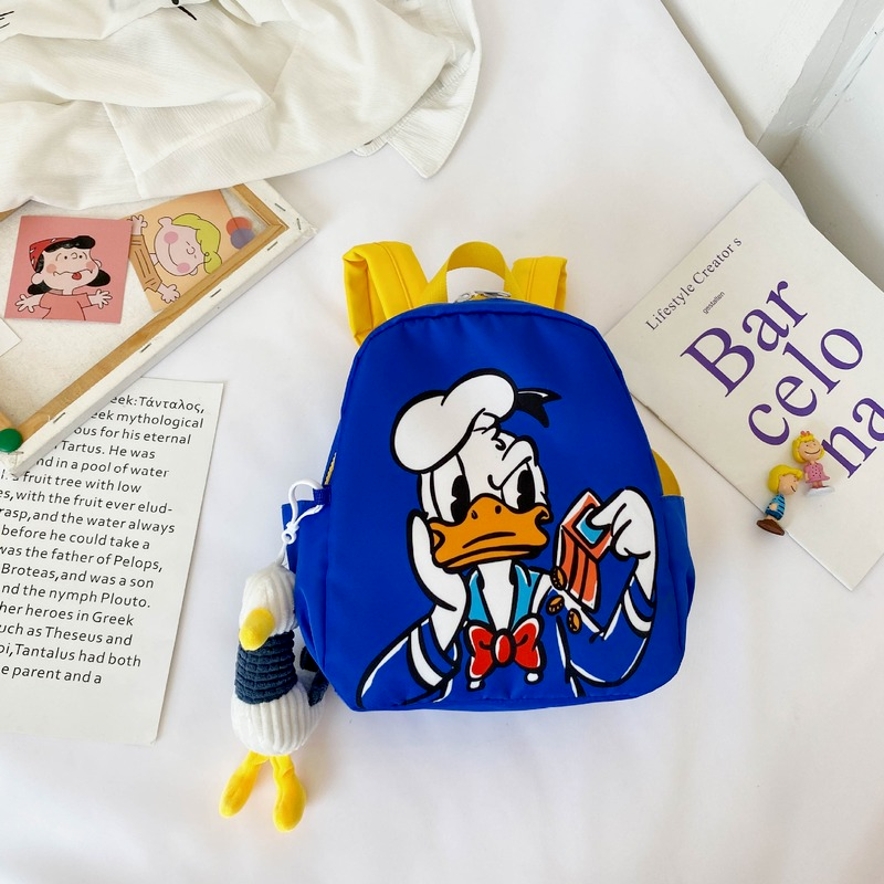 Disney-mochila infantil de grande capacidade, mochila fofa dos desenhos animados, pato Donald, multifuncional, marca de luxo, estudante, bolsa de viagem, nova