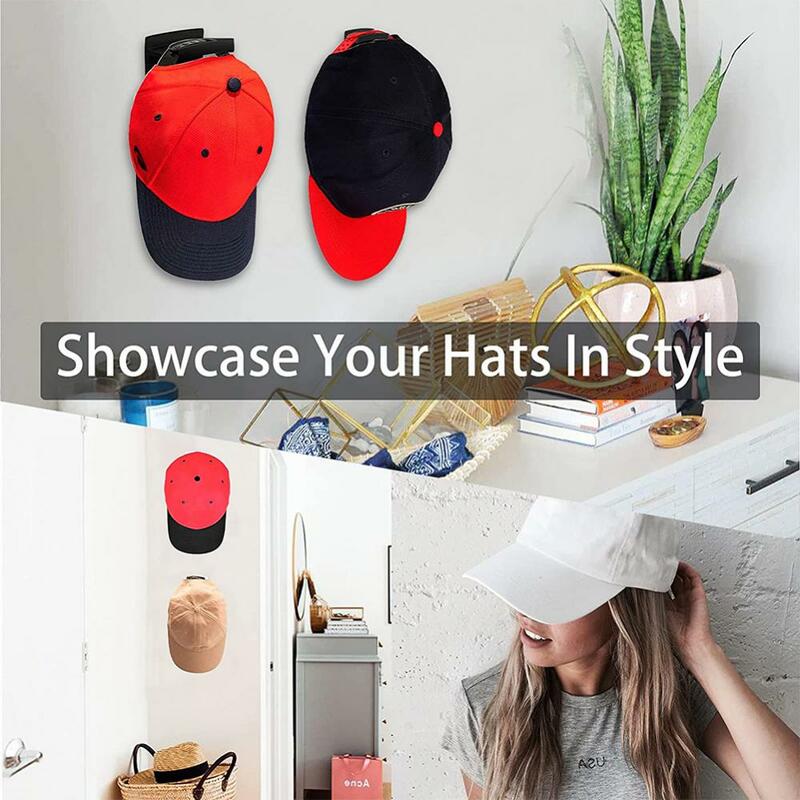 5/10PCS Adhesive Hat Hooks For Wall Hat Holder Organizer For Baseball Caps Hat Rack No Drilling Multi Purpose Strong Hat Hangers