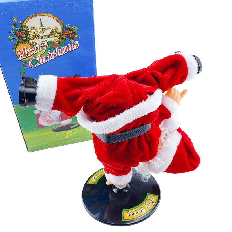 Новые детские электрические игрушки Санта-Клаус, новинка, забавные вращающиеся рождественские настольные украшения с Санта-Клаусом