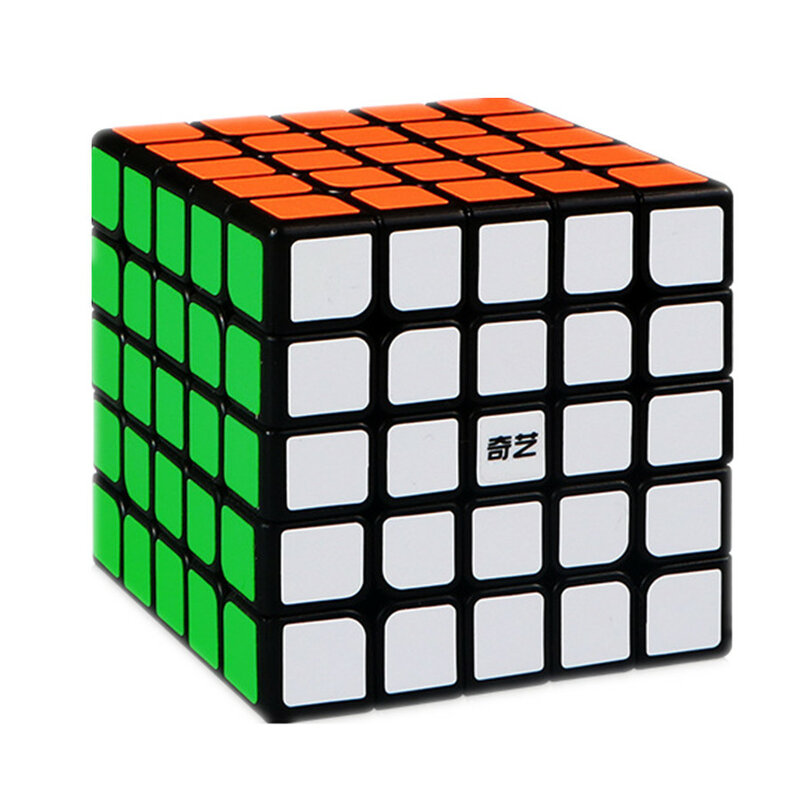 Скоростной волшебный куб QIYI, 3x3x3 4x4x4 5x5x5, пазл с черными наклейками, волшебный куб, обучающий волшебный куб, игрушки для детей