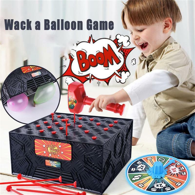 New Kids Toys Hammer Balloon Blasting Box Children Creative Anti-stress Crazy Party Game Prank Toys Funny Educational Toy Gifts