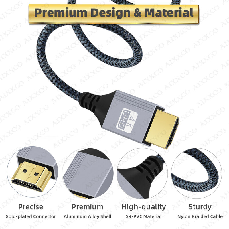 Cable HDMI Compatible 2,0, 4K, 60Hz, para Xiaomi, Xbox, PS5, PS4, portátiles, divisor Digital, 2m, 3m, 5m, 10m