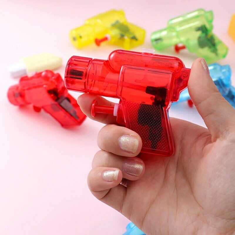 Mini pistola de água infantil, jogo de combate aquático de tamanho pequeno, brinquedos ao ar livre para crianças, 1 pc, 2pcs