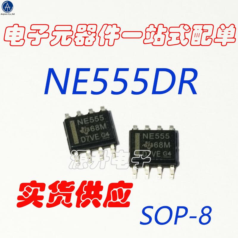 20 pces 100% original nova ne555ddr/ne555 smd sop8 oscilador ic chip