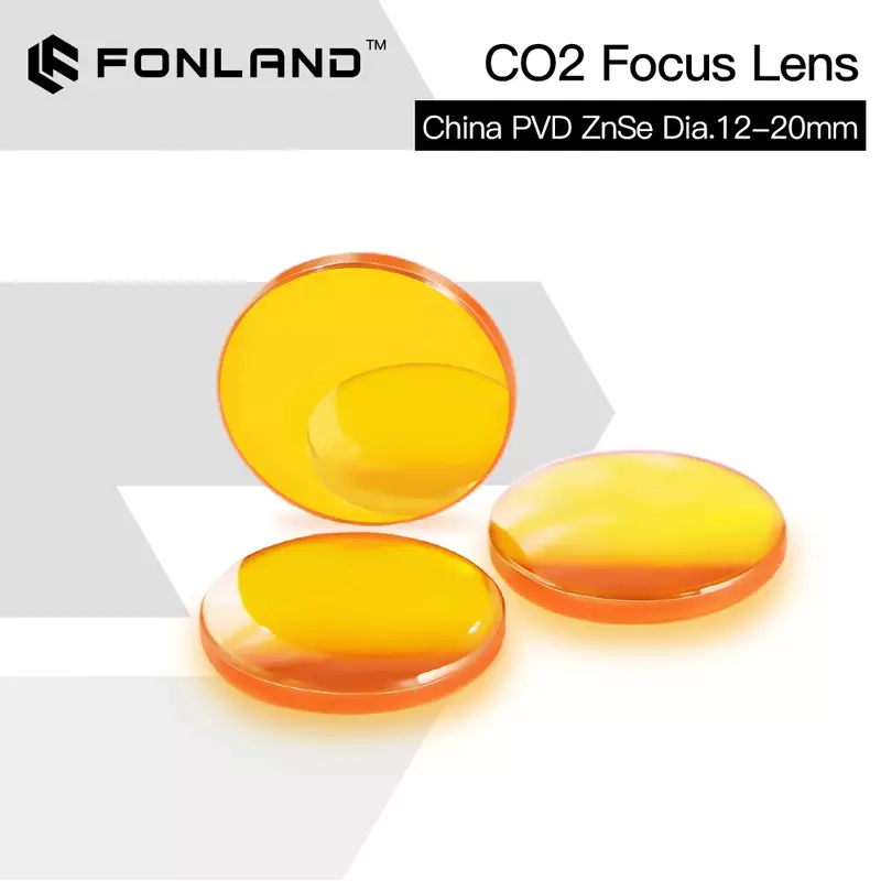 ZnSe-lente de enfoque PVD, lente láser Dia.18/19,05/20 FL38.1/50,8/63,5/76,2/101,6/127mm para máquina cortadora de grabado láser CO2