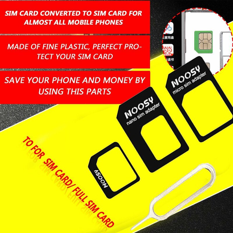 الجملة 3 في 1 لبطاقة Sim نانو إلى بطاقة Sim الصغيرة وبطاقة Sim القياسية محول محول ملحقات الهاتف المحمول