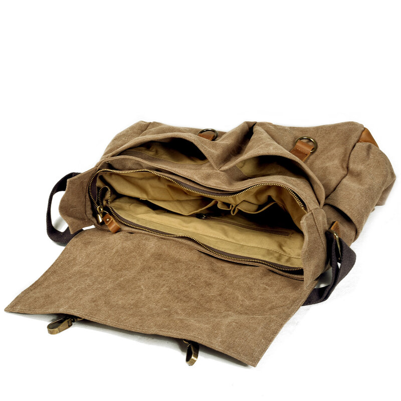 New canvas bag men's diagonal leisure riding shoulder tooling large capacity outdoor messenger