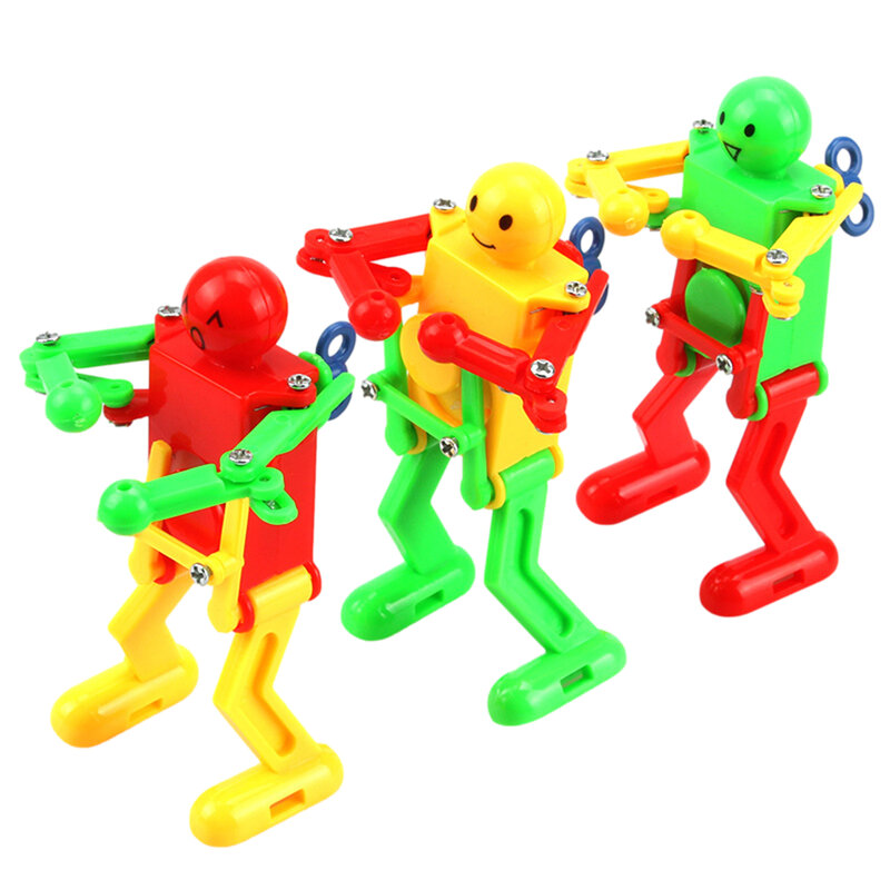 Multicolor Windup หุ่นยนต์นักเต้นเต้นรำฤดูใบไม้ผลิหุ่นยนต์ของเล่น Twisted Ass เต้นรำบน Chain Clockwork ของเล่นแปลกใหม่หุ่นยนต์ # WO