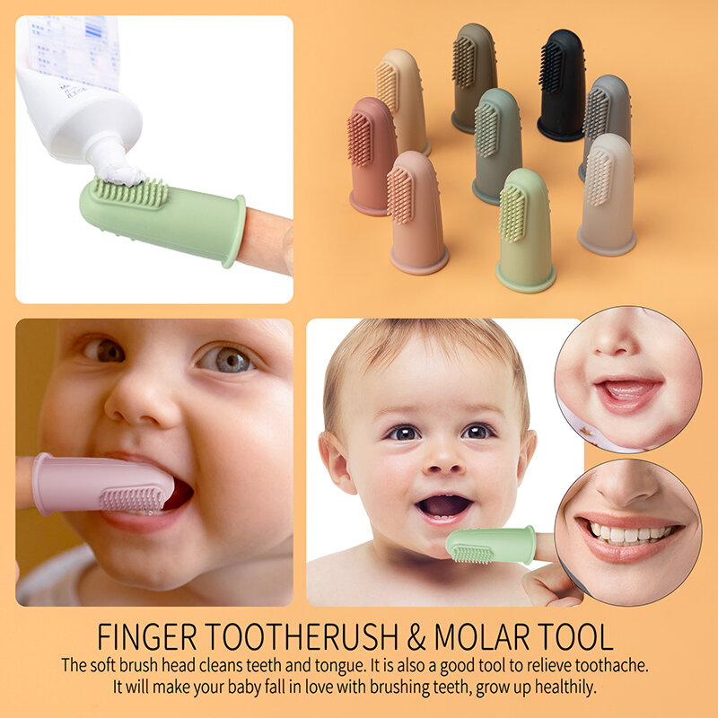 Soft Silicone Training Toothbrush para o bebê, Dental Oral Care Tool, Kids Teeth Brush, Itens infantis, Crianças Bebê, Infantil, 1Pc