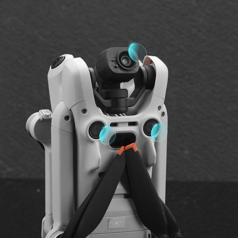 Film pelindung lensa kamera, pelindung layar lensa kamera Anti gores Sensor penglihatan kaca Tempered Drone DJI Mini 4 Pro