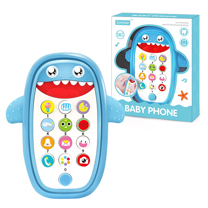 Brinquedo de máquina de história para aprendizado precoce, brinquedo de simulação para telefone, bebê com luz musical, brinquedos multifuncionais, 0-3 anos