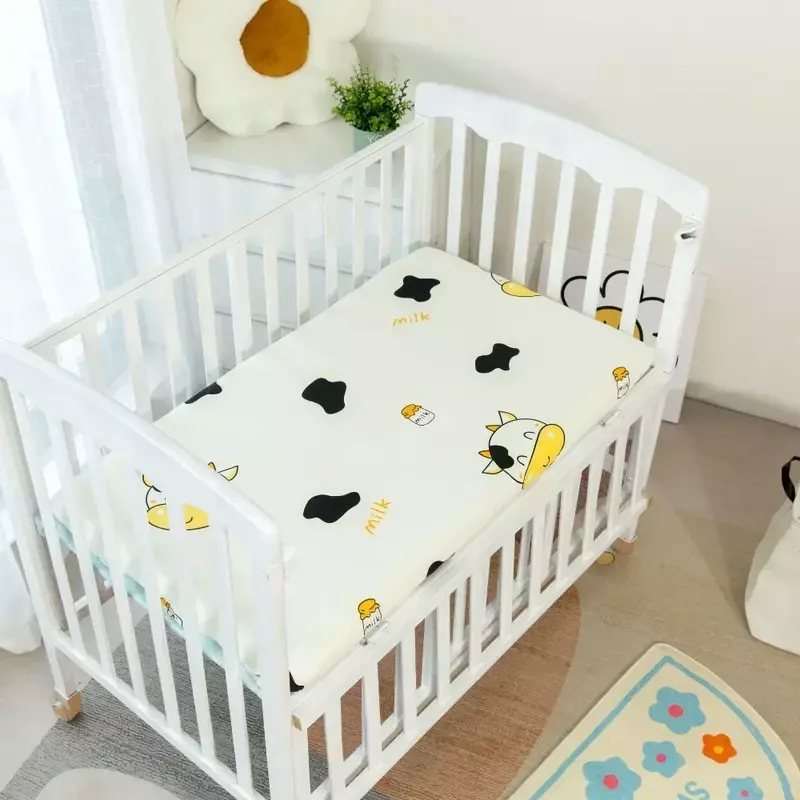 Sábana bajera de algodón para cama de bebé, cubierta de colchón de algodón puro, Panel infantil, recién nacido