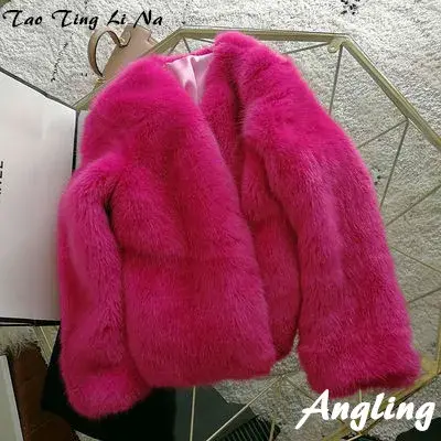 Tao Ting Li Na cappotto in pelliccia sintetica da donna di fascia alta di alta moda S97