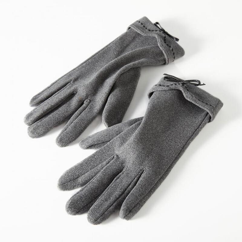 Guanti da ciclismo 1 paio di guanti da ciclismo invernali all'aperto in tessuto morbido con nodo a fiocco per l'uso quotidiano