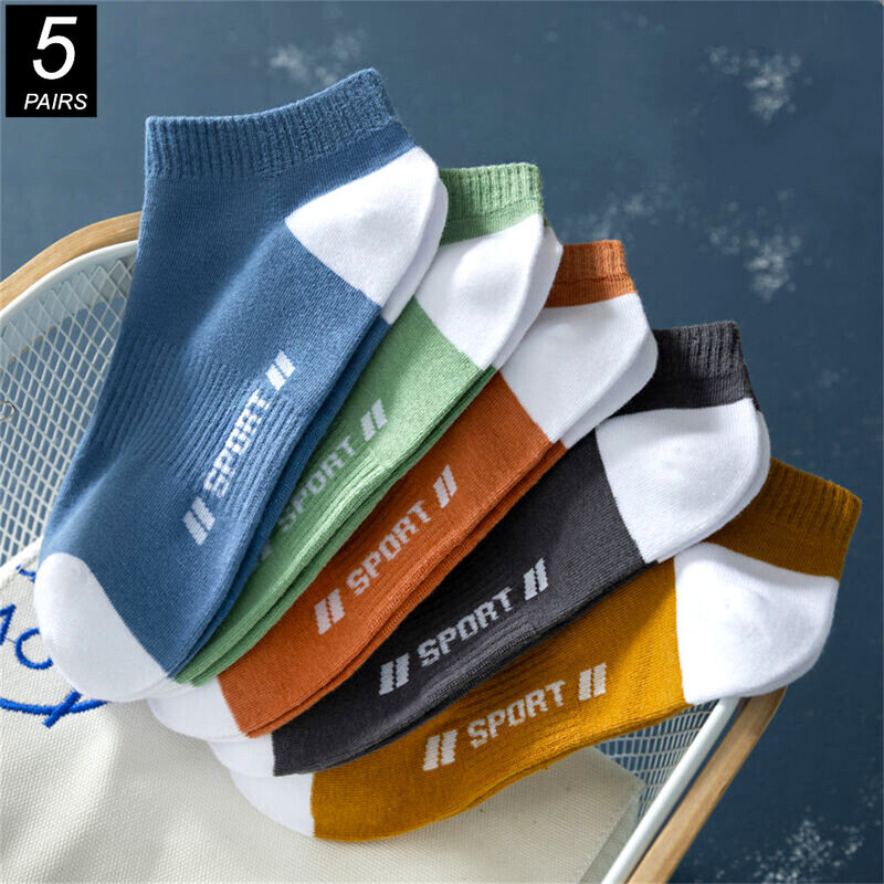 Calcetines deportivos finos para hombre, medias cortas transpirables y cómodas, absorbentes de sudor, de alta calidad, novedad, 5/10/20 pares