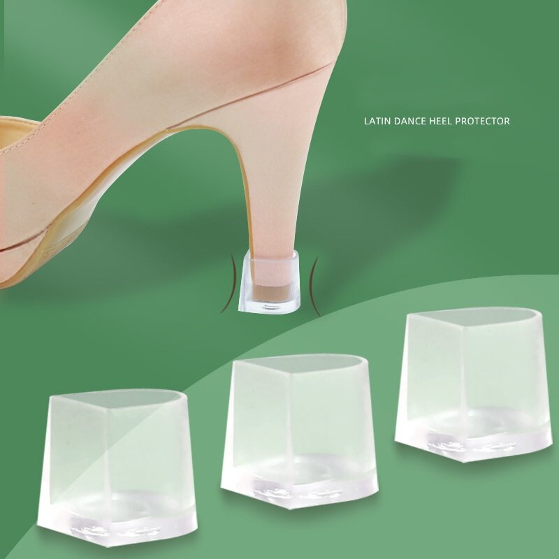 1 pair High Heel Covers Anti Slip Latin Stiletto Dancing Protectores High Heel Shoe Care Kit Silicone Covers Stoppers