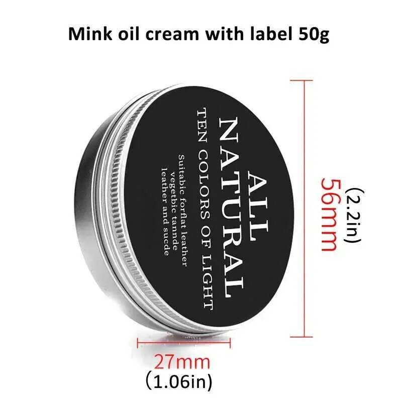 30/50/100g Leather Care Cream Mink Oil Cream For Leather Shoes Bags Leather Maintenance Cream Practical Leathercraft Accessories