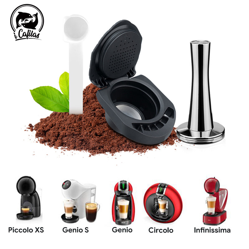 ICafilas-Adaptador de cápsula reutilizable Dolce Gusto, accesorios para máquina de café, VIPCoffee, Genio S Piccolo