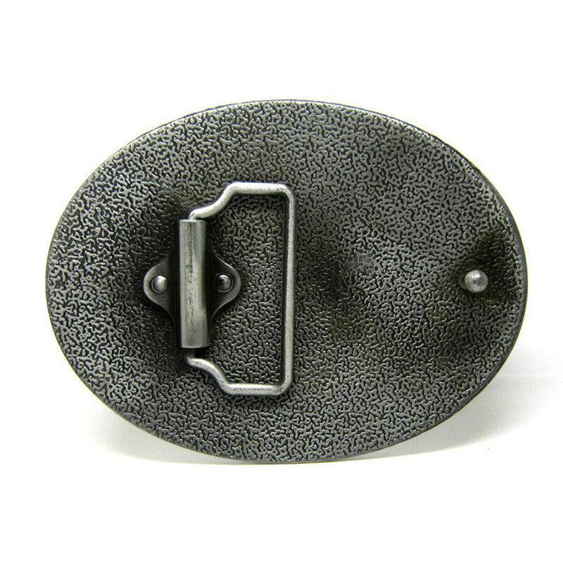 Cheapify Dropshipping owalna metalowa marka ze stopu cynku, drukowana klamra do męskiego paska 40mm