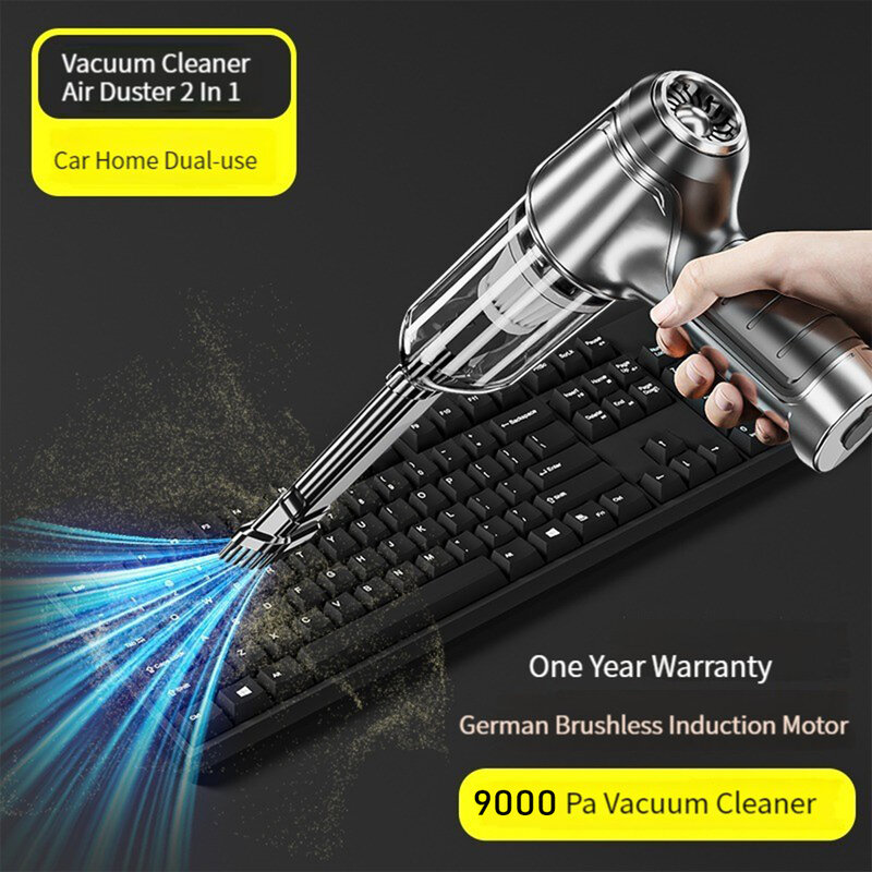 9000Pa Car Wireless Vacuum Cleaner 3 in 1 Blowable Cordless Handheld Auto Vacuum Home & Car Dual Use Mini Vacuum Cleaner