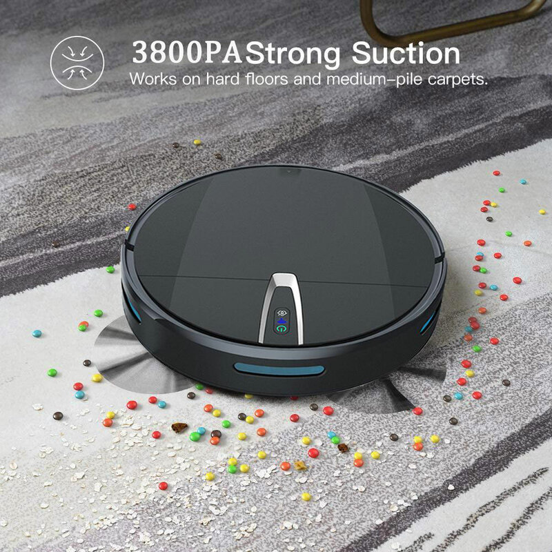 3800Pa Robot Stofzuiger Smart Afstandsbediening Draadloze Auto-Opladen Vegen Floor Cleaning Gepland Stofzuiger Voor Thuis