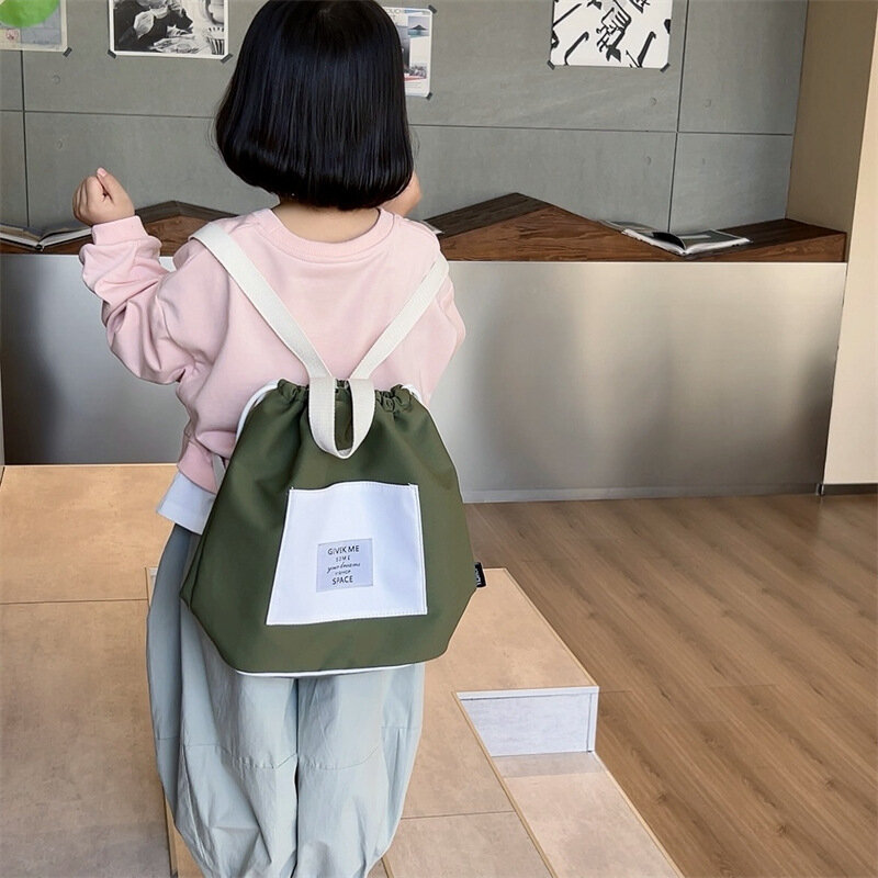 큰 라벨이 있는 어린이 배낭 가방, 어린이 액세서리, 캐주얼 아기 배낭, 유아 배낭 학교 가방, 2024 한국