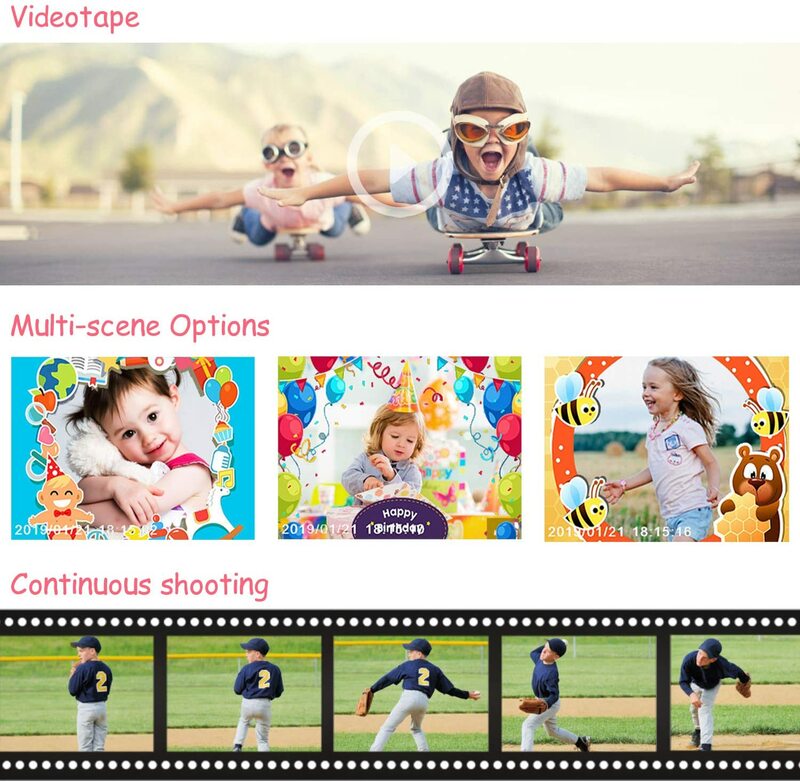 Fotocamera per bambini impermeabile 1080P HD Screen Camera Video Toy 8 milioni di Pixel Kids Cartoon Cute Camera Outdoor Photography Toy
