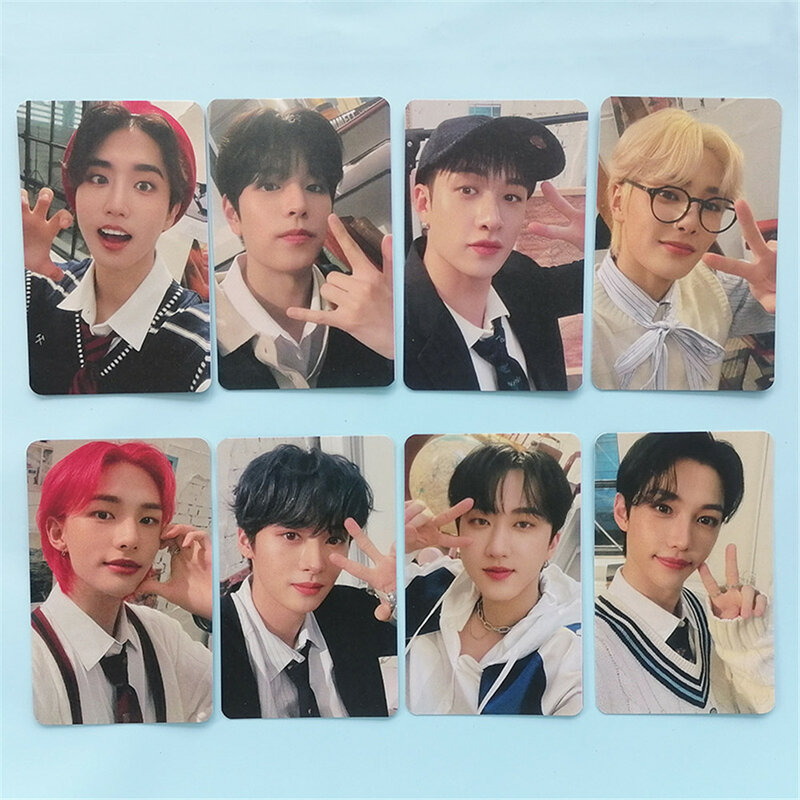 8 sztuk/zestaw Kpop zabłąkanych dzieci z maxidents Photocards Bang Chan Felix Lee Know Hyunjin karty fotograficzne karty LOMO dla fanów Straykids