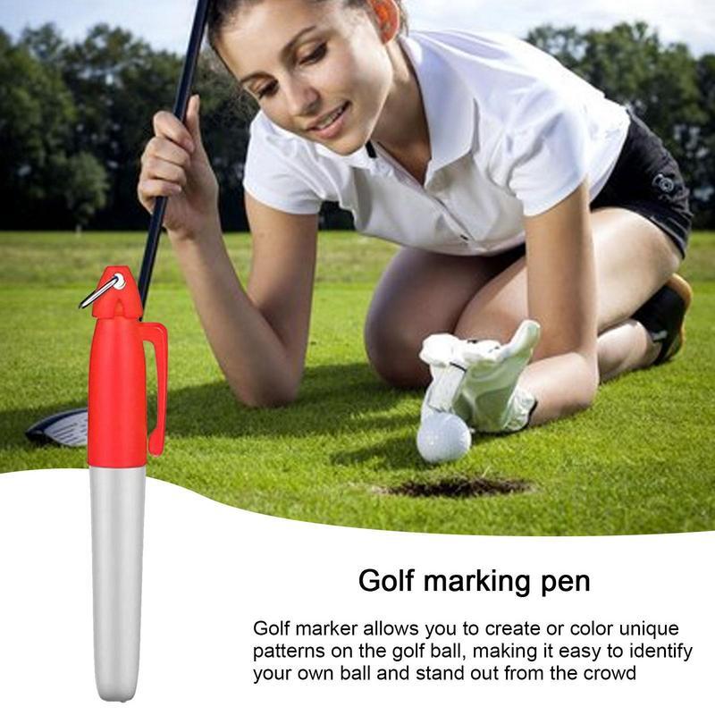Kit alat putt penjajaran bola, pena penanda bola Golf, untuk pemasangan sempurna, aksesori Golf