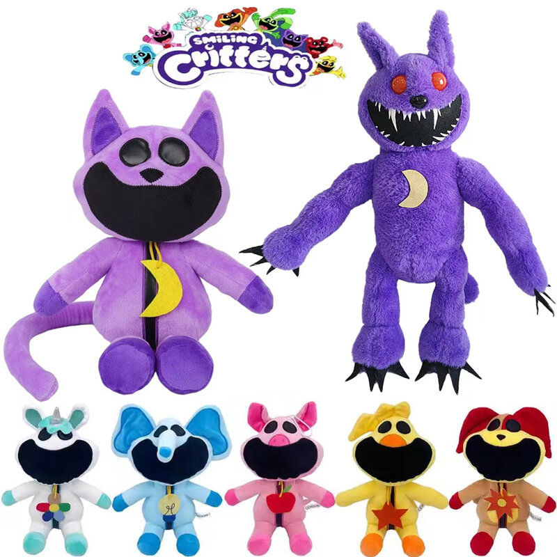 Smiling Critters mainan mewah Hopscotch Catnap curgle Plushie Catnap boneka mewah dekorasi Kawaii lembut hadiah mainan untuk anak-anak