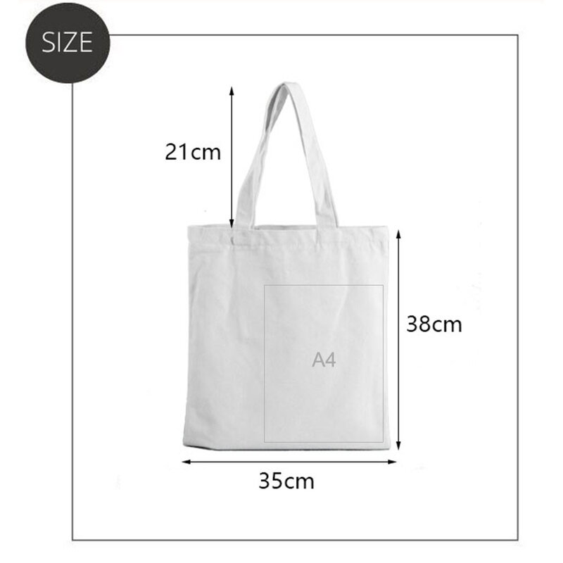 Jangan lebih dari berpikir ini dicetak kanvas siswa tas kasual wanita sederhana dan serbaguna satu bahu kapasitas besar tas belanja