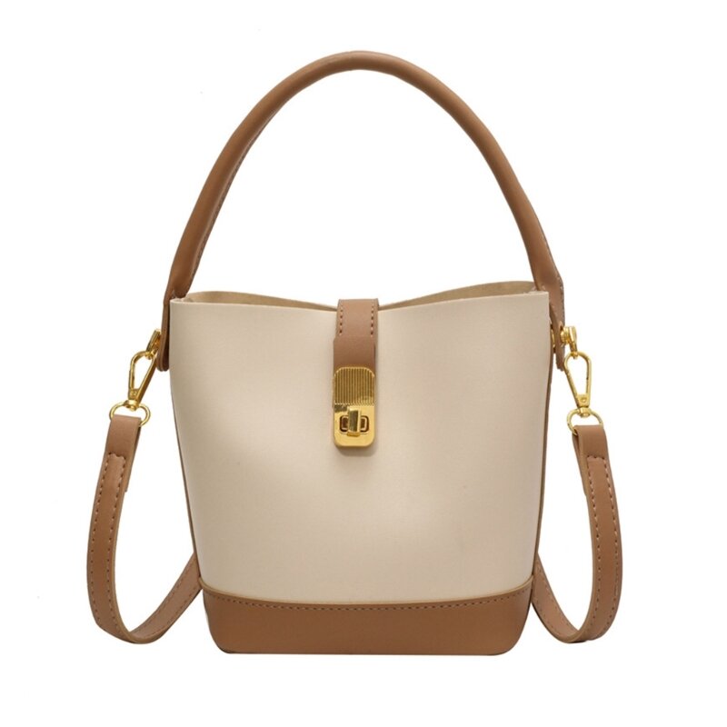 Women Casual Shoulder Bag Journey Travel Crossbody Bag Large Capacity Bucket Bag Leather Simple Handbag Fashion Bag 1pcs