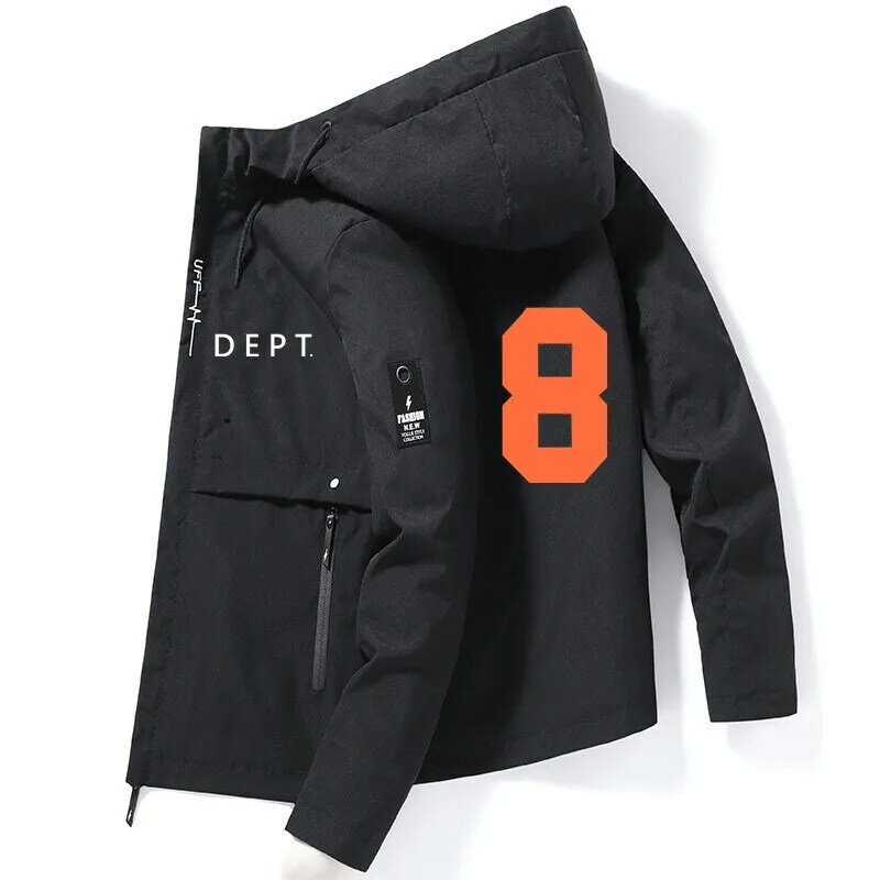 Брендовая Спортивная велосипедная куртка, Мужская куртка, Высококачественная уличная спортивная куртка с принтом, ветрозащитная модная повседневная куртка с капюшоном для рыбалки
