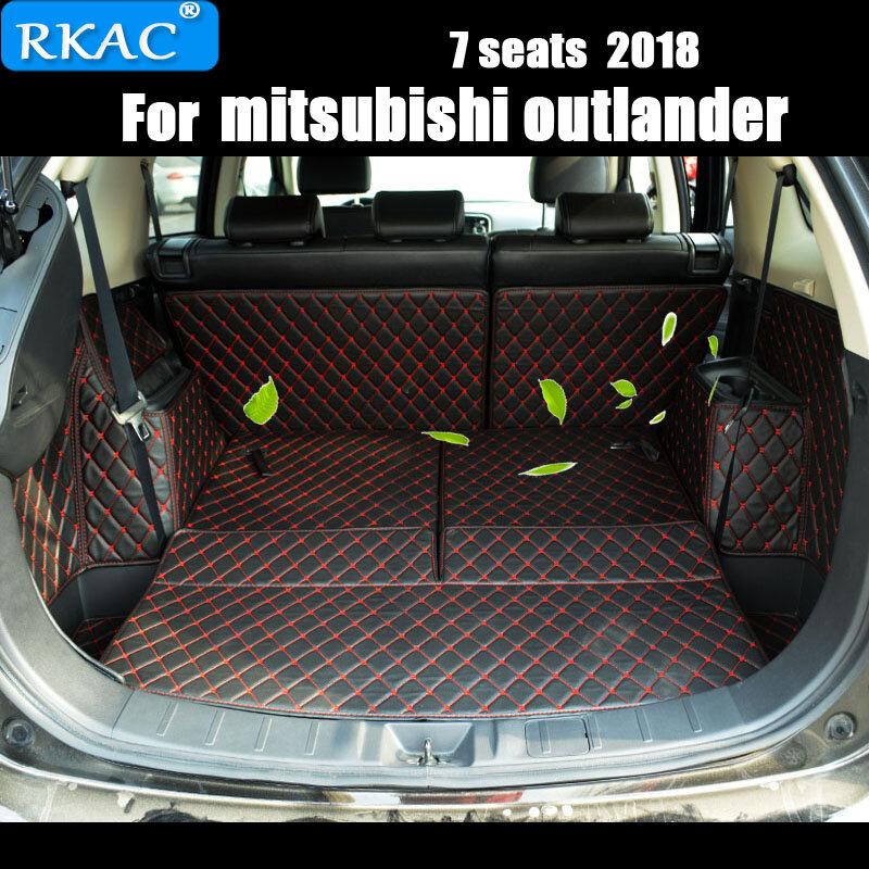 RKAC-자동차 맞춤형 특수 트렁크 매트, 미쓰비시 아웃랜더 7 좌석 내구성 방수 카펫 아웃랜더 7 좌석 2018