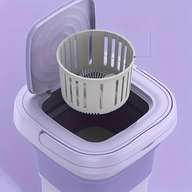 1 шт., портативная складная Мини-стиральная машина вместимостью 8 л для путешествий и домашнего использования