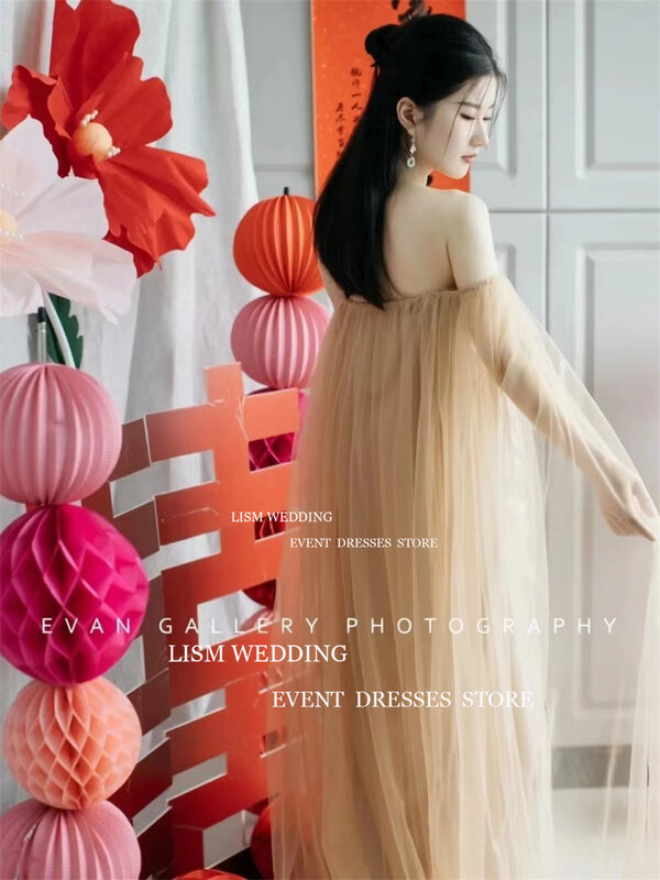 Lism einzigartige moderne Abendkleider Umhang Ärmel Hochzeit Fotoshooting Boot Hals Abschluss ball Anlass Kleid benutzer definierte rücken freie Party kleid