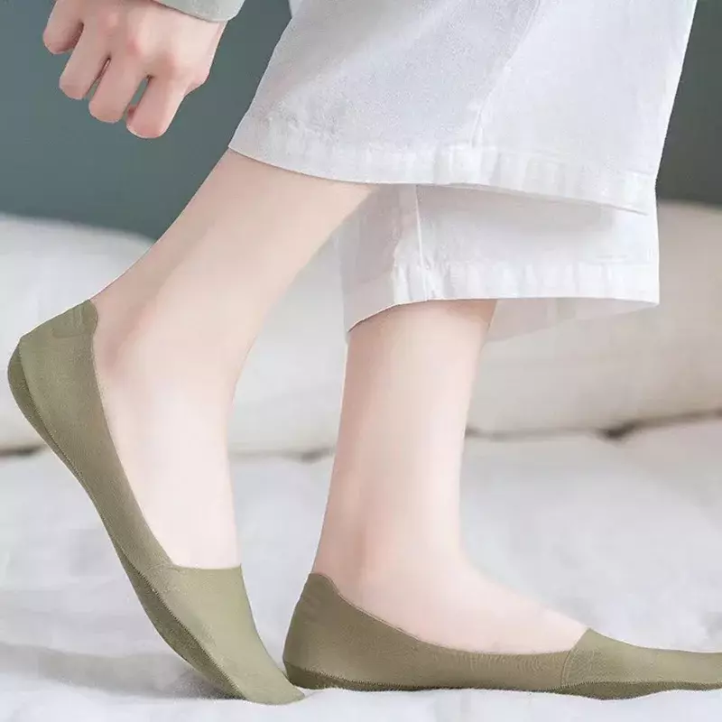 4 pares de meias femininas de alta qualidade combinando meias casuais verão fino algodão inferior antiderrapante invisível baixo meias curtas respirável