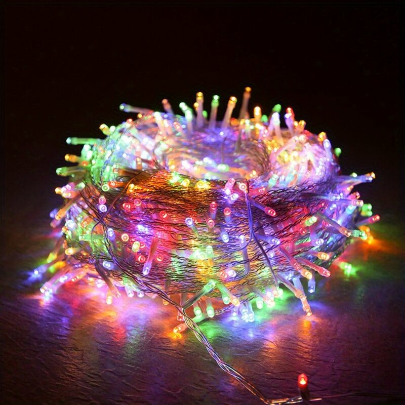 Lampu LED Baterai USB tahan air 5M, lampu penerangan LED tali kawat tembaga, lampu karangan bunga pesta pernikahan Natal, lampu liburan