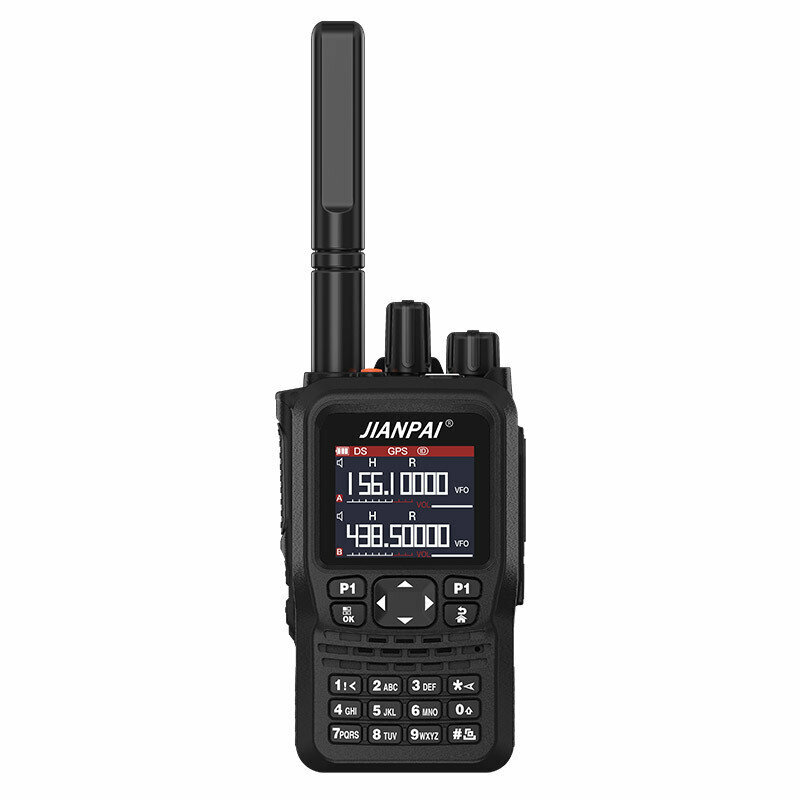 JIANPAI-Walkie Talkie, Dual Band, Posicionamento GPS, Carregamento Tipo C, Rádio Impermeável, 16 Canais, 8800 mAh, 10W, 5800mAh, Alta Potência
