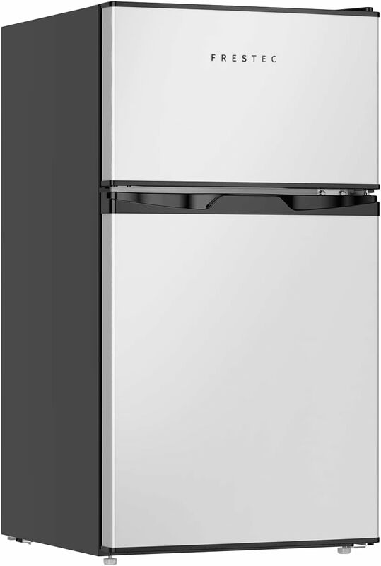 Frestseats-Mini réfrigérateur avec congélateur, réfrigérateur compact à 2 portes, petit réfrigérateur pour chambre à coucher, dortoir, bureau, appartement, 3.1 toxique