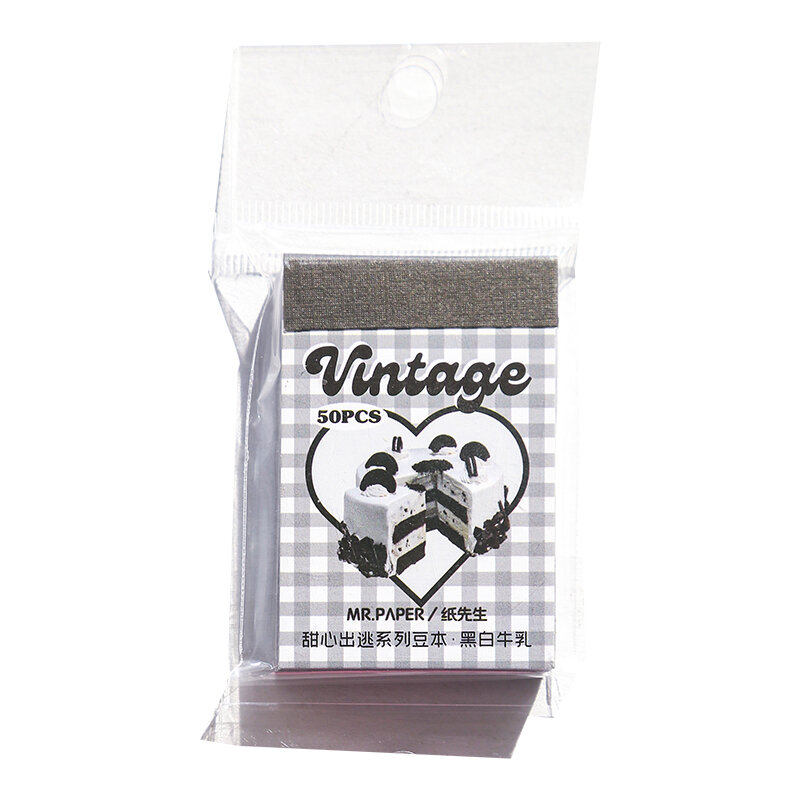 8 paquetes/lote Sweetheart Escape series retro mensaje papel adhesivo