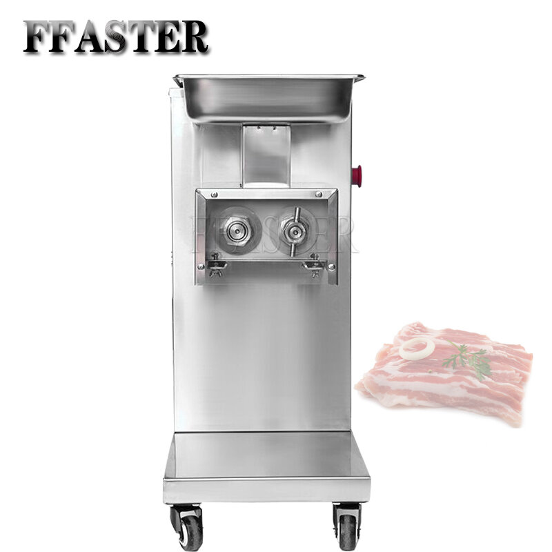 Mesin pengiris daging listrik Stainless Steel, mesin pemotong daging untuk pengiris daging segar 1600W