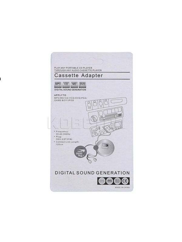 범용 자동차 카세트 테이프 어댑터, 카세트 Mp3 플레이어 변환기, 3.5mm 잭 플러그, 아이팟용, 아이폰 AUX 케이블 CD 플레이어