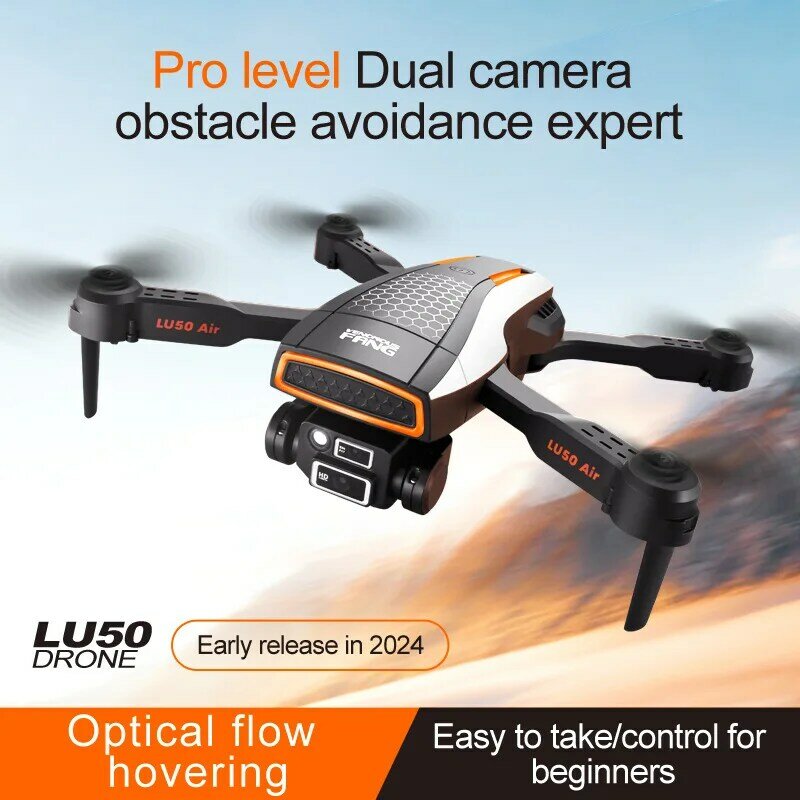 Nieuw Product Lu50 Optische Stroom Elektrische Besturing Drone Afstandsbediening Vliegtuigen Luchtfotografie Vouwbare Vier Assige Vliegtuigen